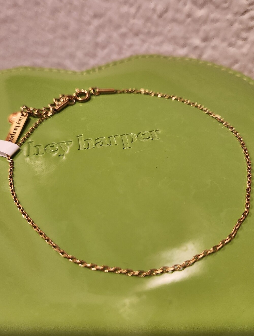 Hey Harper Waterproof Jewelry "Miss" Dainty Anklet Chain - NEW